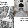 GustoWave Vintage Boho Various Sizes Washbale Floor Cover Area Rug for Bedroom, Living Room, Black + Grey - 3 of 4