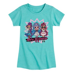 Girls' - LOL Surprise! - We're All Queens Fitted Short Sleeve Graphic T-Shirt - 1 of 4