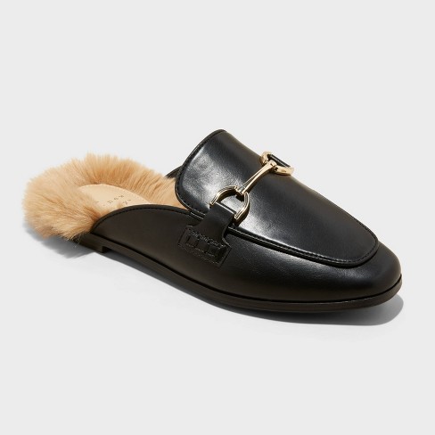 Fur fashion lined mules target