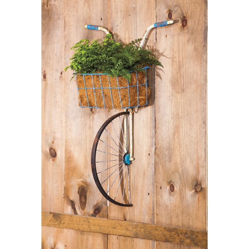 Evergreen Beautiful Springtime Bicycle Wall Decor with Front Basket Planter - 22x8x31 in, 5 of 6