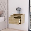 NicBex 13 inch Floating Nightstand with Drawer,Modern Side Table with Open shelf and Free Pull Design,Bedside Table for Bedroom,Living Room - 4 of 4