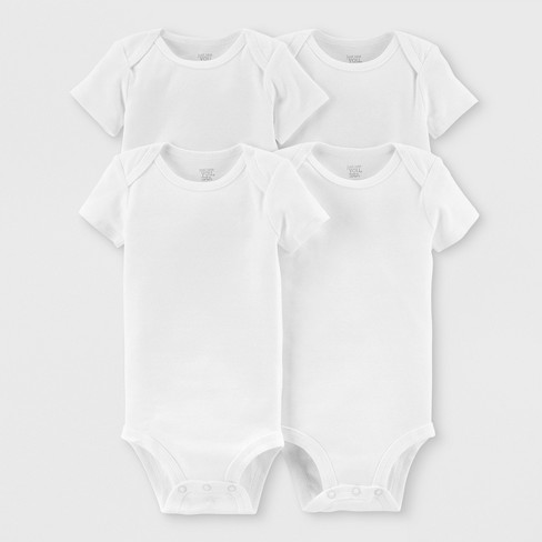 Baby 4pk Short Sleeve Bodysuit - Just One You® made by carter's White - image 1 of 3