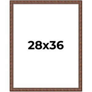 PosterPalooza | 28x36 Modern Bamboo Picture Frame, UV Acrylic, 5 Finishes - 1 of 4