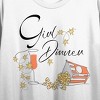 Girl Dinner Popcorn and Wine Women's White Cropped Tee - image 2 of 3