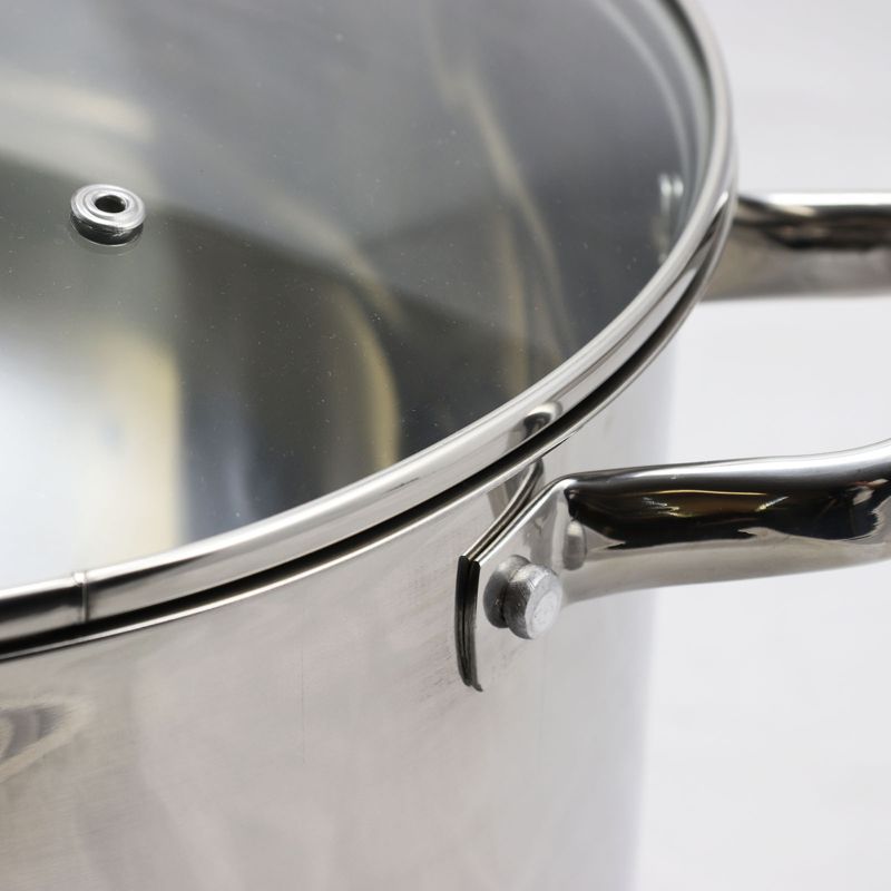 Oster Adenmore 16 Quart Stainless Steel Stock Pot With Tempered Glass Lid, 3 of 6