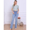 Allegra K Women's Tweed Knit Crew Neck Short Sleeve Cropped Casual Cardigan Jackets - 4 of 4
