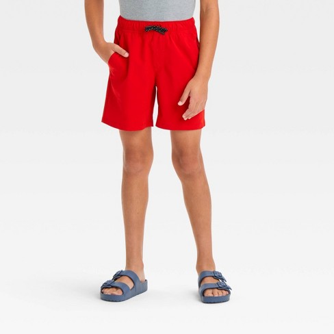 Boys' Quick Dry 'Above the Knee' Pull-On Shorts - Cat & Jack™ Red XS