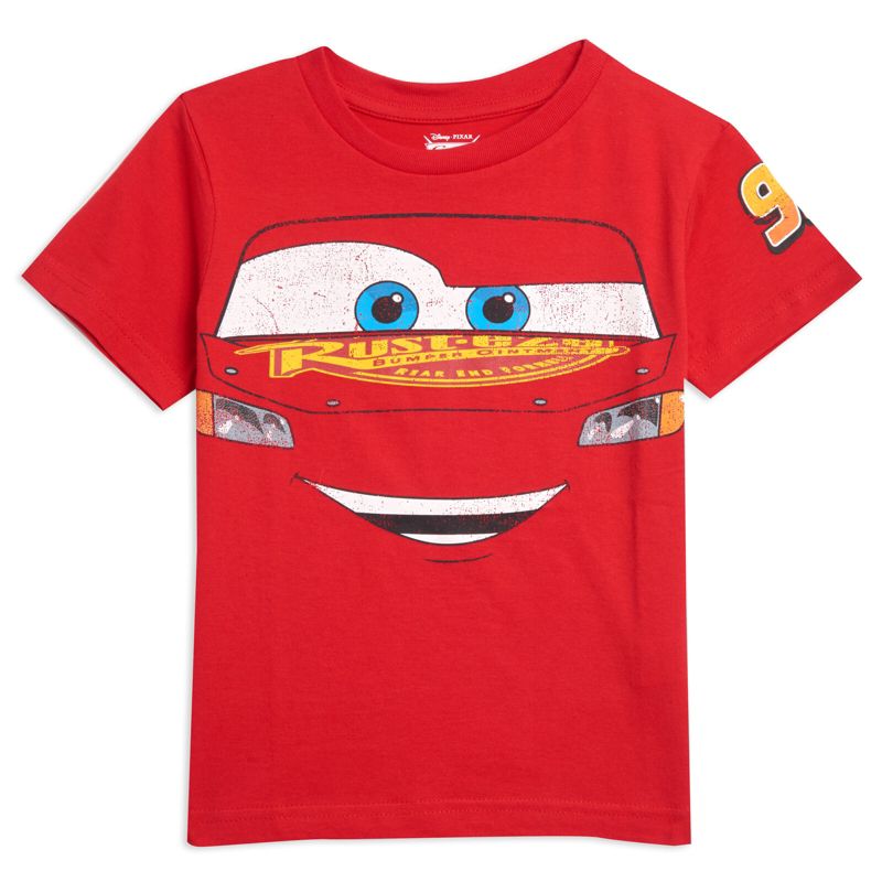Disney Pixar Cars Lightning McQueen 3 Pack Graphic T-Shirts Little Kid, 2 of 8