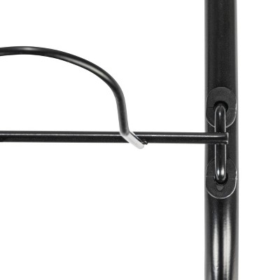 Black Metal Wire 9-Pair Vertical Shoe Rack