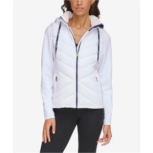 Tommy Hilfiger Womens Knit Hooded Zip Quilted Jacket - 1 of 1
