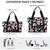 Hachikiko Expandable Travel Duffle Bag,Lightweight Weekender/Overnight/Hospital Bag, Carry-On Tote for Women & Men - 3 of 4