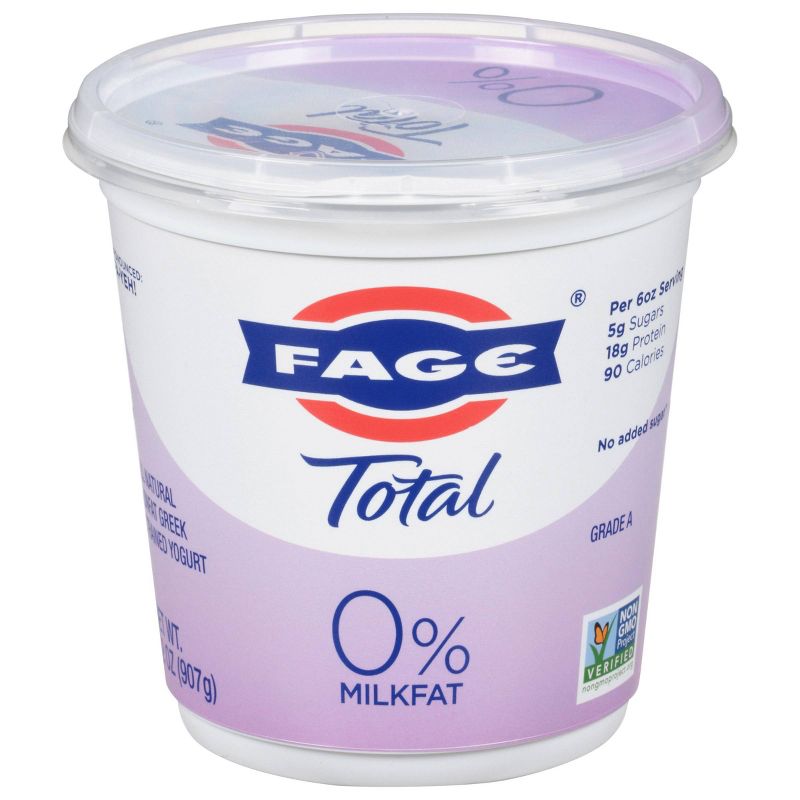 FAGE Total 0% Milkfat Plain Greek Yogurt - 32oz, 1 of 7