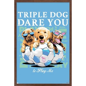 Trends International Jim Baldwin - Triple Dog Dare You Framed Wall Poster Prints - 1 of 4