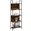 vidaXL Bookshelf 5-Tier Smoked Oak 23.8 in.x9.4 in.x65.6 in. Engineered Wood - 4 of 4