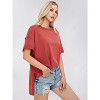 EXLURA Womens Summer Oversized T Shirts Casual Short Sleeve Loose Maternity Tops Crewneck Tunic Plus Gym Workout Top - 4 of 4