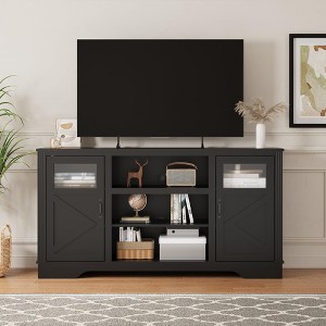 Farmhouse TV Stand , Entertainment Center for 65/60/55 Inches Televisions - 1 of 4