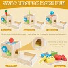 8-in-1 Wooden Montessori Play Kit with Object Permanence Box, Shape Sorter and Coin Box - 3 of 4