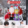 GAOMON 6FT Inflatable Christmas Santa Decoration with Gift Box - Bright LED Lights, Easy Setup - 4 of 4