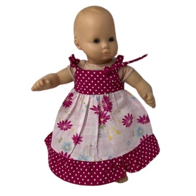 Doll Clothes Superstore Pink Floral Sundress Fits 15-16 Inch Baby as well as Cabbage Patch Kid Dolls as well