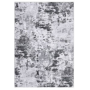 Washable Modern Abstract Rug Non Slip Low Pile Rug Soft Contemporary Throw Floor Cover Foldable Indoor Carpet for Living Room Bedroom Playroom - 1 of 4