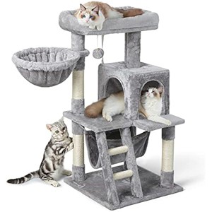 rabbitgoo Cat Tree Cat Tower for Indoor Cats, Multi-Level Cat House Condo  Toy for Small Cats Kittens Play Rest, 39" Tall, Gray - 1 of 1