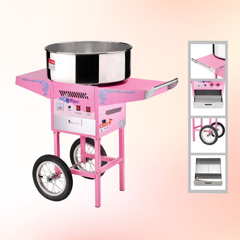 Great Northern Cotton Candy Machine With Cart - Pink, 3 of 7