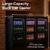 VITLIFE Back Bar Cooler with 3 Glass Doors, Counter-Height Beverage Refrigerator, 11.6 Cu.Ft., Commercial Fridge with LED Lighting & Self-Close Doors - 2 of 4