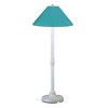 Patio Living Concepts San Juan Floor Lamp 38101 with 2 white body and canvas Aruba Sunbrella shade fabric - 2 of 2