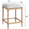 Christopher Knight Home Amelia Rustic Acacia Wood Backless Counter Stools with Upholstered Seat - 3 of 4