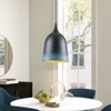 Rennnsan Eralia 10"W 1-Light Dome Aluminum Modern Dimmable Pendant in Black - 4 of 4