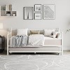 Homhougo Twin Size Daybed Frame, Metal Sofa Bed Frame, Heavy Duty Metal Slats, Day Bed for Living Room, Bedroom, Guest Room, Space Saving, Gold - 4 of 4