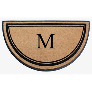 A1HC Natural Coir & Rubber Hand Flocked Large Monogrammed Door Mat 36" X 72" Thick Durable Doormats - 1 of 4