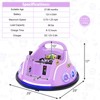 Costway 12V Kids Ride on Bumper Car Remote Control w/ Flashing LED Light & Music - 3 of 4