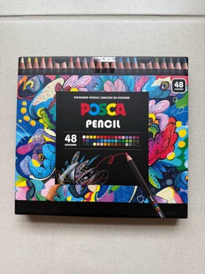 POSCA Colored Pencils 36ct Soft-Core Artist Set Vibrant Colors for