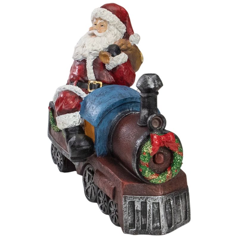 Northlight 14" Red and Blue Santa on a Train Christmas Tabletop Decoration, 2 of 5