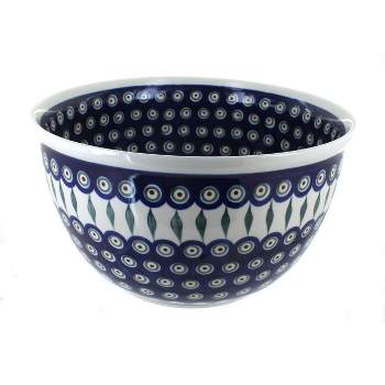 Blue Rose Polish Pottery 986 Zaklady Large Mixing Bowl