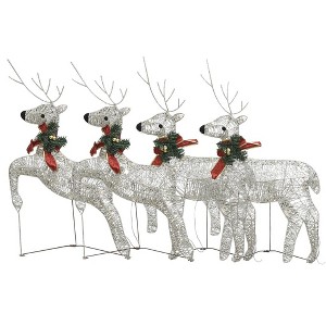 vidaXL Christmas Reindeers Decoration Christmas Lighting Display with LEDs - Gold 4 - 1 of 4