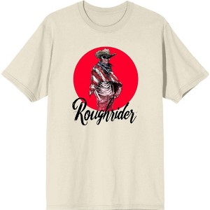 Cowboy Skeleton "Roughrider" Adult Crew Neck Short Sleeve Tee - 1 of 2