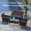 Nestl 4 Piece Wicker Patio Furniture Set - Outdoor Furniture Patio Set with Coffee Table - 2 of 4