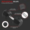 Coucheta Rubber Encased Hex Dumbbell Set of 2, 35LB Weights with Anti-Roll Design & Non-Slip Grip for Home Gym - 4 of 4