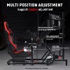 Dardoo Racing Simulator Cockpit with Triple Monitor Stand & Red Seat Fits Logitech, Thrustmaster & Fanatec No Wheel, Pedals or Handbrake - 4 of 4