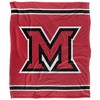 Miami University (Oh) Primary Logo Stripes Silky 50x60 Blanket, 1 Sided - 2 of 4