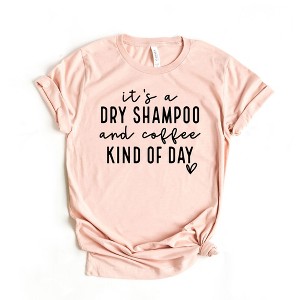 Simply Sage Market Women's Dry Shampoo And Coffee Short Sleeve Graphic Tee - 1 of 2