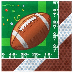 Treasures Gifted Football Birthday Party Supplies - Napkins - 16 Pack - 1 of 1