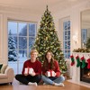 Whisen 7.5FT Prelit Artificial Christmas Tree with Frosted Tips, Pine Cones, Berries, Metal Base - 2 of 4