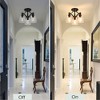 Costway 3-Light Semi Flush Mount Ceiling Light Fixture Vintage Clear Glass Pendant Lamp - 4 of 4