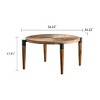 36" Solid Wood Coffee Table,Round Farmhouse Rustic Modern Accent Table for Living Room Bedroom Office-Baofuwish - 4 of 4