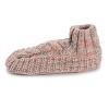 MUK LUKS Women's Icelandic Space Dye Marl Cabled Cuff Booties - 3 of 4