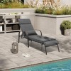 Crestlive Products Chaise Lounge Chair Outdoor with Cushion & Pillow Adjustable 5 Position Pool Recliner - image 2 of 4