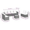 vidaXL 9 Piece Patio Sofa Set with Cushions - Gray With Table - 3 of 4